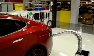 You must watch the new Tesla’s self-actuating, self-plugging snake charger