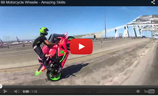 Watch This Biker Couple Perform A Stupidly Unsafe ’69′ Wheelie Stunt