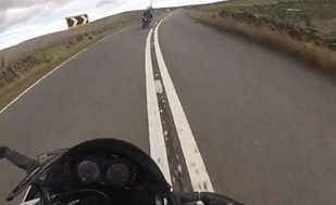 DEATH DEFYING: HELMET CAM CAPTURES TERRIFYING MOTORCYCLE ACCIDENT