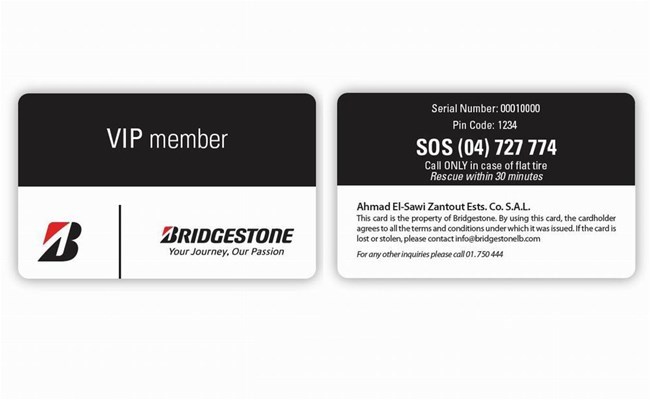 Ask for your FREE VIP card when buying Bridgestone Tires in Lebanon