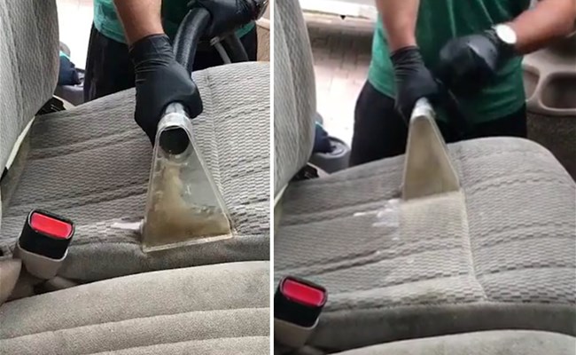 بالفيديو: اليكم هذه الطريقة الفعالة لإزالة كل الاوساخ عن مقعد السيارة 