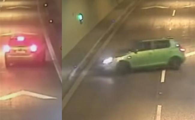 الفيديو: مشهد غريب... سيارة تستدير وسط نفق