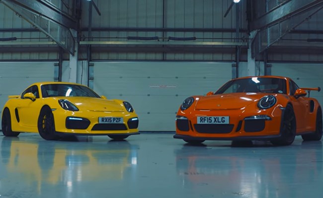 شاهد بالفيديو تحدي بورش 911 GT3 RS ضد كايمان GT4